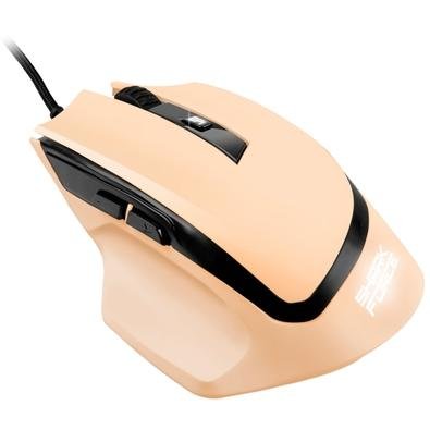 Mouse Gamer Sharkoon Shark Force, LED, 6 Botões, Creme