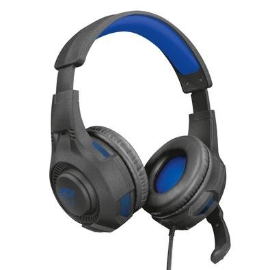 Headset Gamer Trust GXT 307 Ravu para PS4, Drivers 40mm, Preto/Azul - 23250