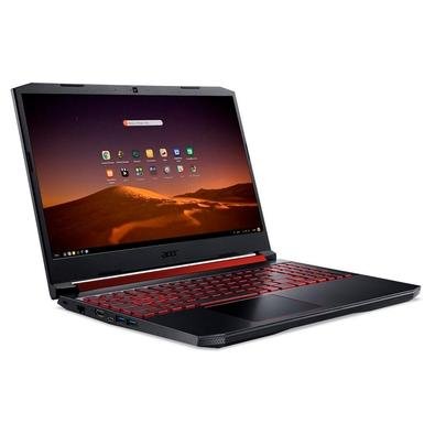 Notebook Gamer Acer Aspire Nitro 5 Intel Core i5-9300H, 8GB, SSD 512GB, GTX 1650 4GB, Endless OS, 15.6´, Preto/Vermelho - AN515-54-574Q