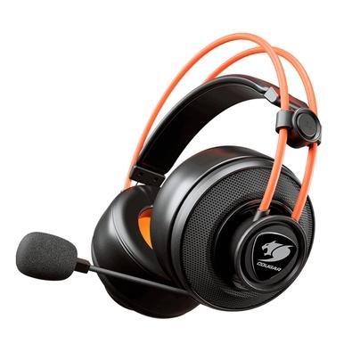 Headset Gamer Cougar Immersa Ti, Driver 40mm, Conexão 3.5mm, para PC/Console/Mobile, Cancelamento de Ruído, Preto/Laranja - 3H300P40T.0001