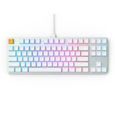 Teclado Mecânico Gamer Glorious Gaming GMMK, RGB, Tenkeyless e Layout US, Switch Gateron Brown, US, Branco - GLO-GMMK-TKL-BRN-W