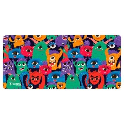 Mousepad Gamer Bright Big Monsters, Tamanho Grande 69x28cm, Costurado, Anti-Derrapante - AC586