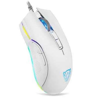 Mouse Gamer Motospeed V70 Essential, LED RGB, 12400 DPI, 7 Botões, Branco - FMSMS0117BRO