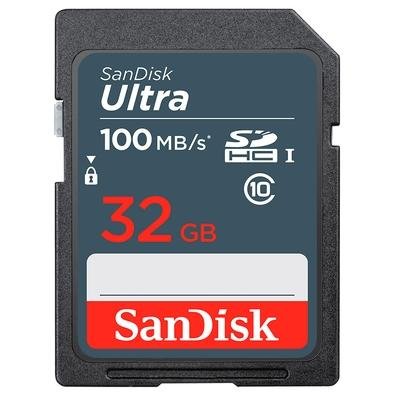 Cartão de Memória SanDisk Ultra SDHC UHS-I, 32GB, 100MB/s - SDSDUNR-032G-GN3IN