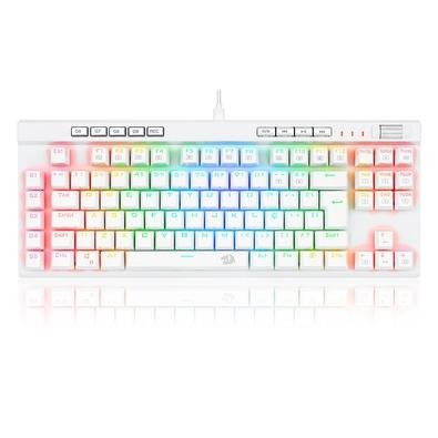 Teclado Óptico Gamer Redragon Magic-Wand PRO RGB, RGB, Switch Azul, ABNT2, 12 Teclas Multimídia, Branco - K587W-RGB-PRO (PT-BLUE)