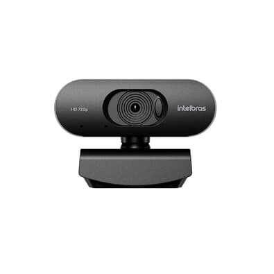 Webcam Intelbras HD, 720p, 30 FPS, com Microfone, Preto - 4290721