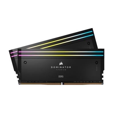 Memória RAM Corsair Dominator Titanium, RGB, 32GB (2x16GB), 6000MHz, DDR5, CL30, para Intel XMP, Preto - CMP32GX5M2B6000C30