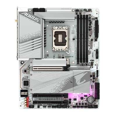 Placa-Mãe Gigabyte Z790 AORUS ELITE AX ICE, Intel, ATX, DDR5, RGB, Wi-Fi, Bluetooth, Cinza - Z790 AORUS ELITE AX ICE