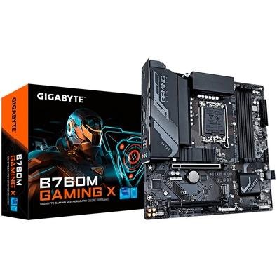 Placa Mãe Gigabyte B760M Gaming X (rev. 1.0), Intel, M-ATX, DDR5