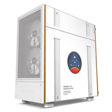 Gabinete Gamer NZXT H5 Flow Starfield, Mid Tower, ATX, Lateral em Vidro Temperado, Kit Cooler Fan, Branco - CC-H51FW-SF-FS