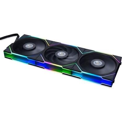 Kit com 3 Ventoinhas Lian LI TL Reverse Blade, 120mm, RGB, Preto - 12RTL3B BLACK