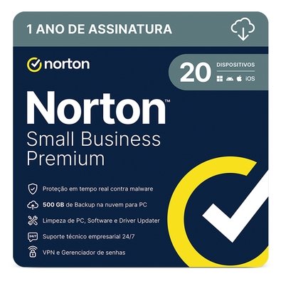 Norton Small Business Premium 500GB, 20 Dispositivos. 12M ESD - 21460295