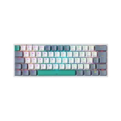 Teclado Mecânico Gamer Machenike K500-B61, RGB, Switch Brown, Layout 61 teclas, ABNT2, Branco - K500-B61
