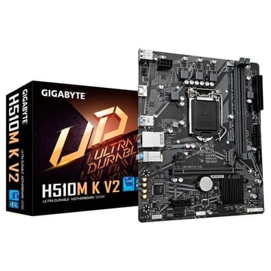 Placa Mãe Gigabyte H510m K V2, Intel LGA 1200, Micro ATX, DDR4, HDMI, M.2 - 9MH51MKV2-00-20
