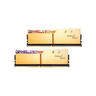Memória RAM G.Skill Trident Z Royal Gold RGB 32GB (2x16GB), DDR4, 3000MHz, CL16, Intel XMP, Dourado- F4-3000C16D-32GTRG