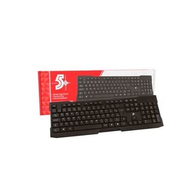 Teclado Office 5+, Plug and Play, USB, ABNT 2, Preto - 015-0041