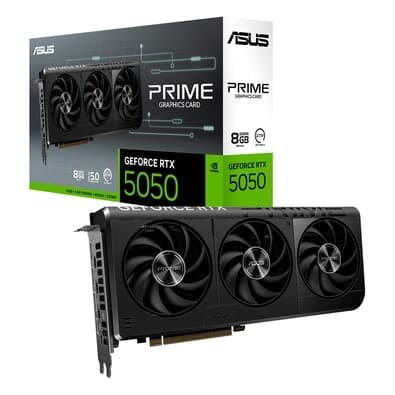 Placa de Vídeo Asus PRIME RTX 5050 OC 8G NVIDIA GeForce, 8GB, GDDR6, 128-bit, OpenGL 4.6, DLSS 4, Ray Tracing - 90YV0N70-M0NA00