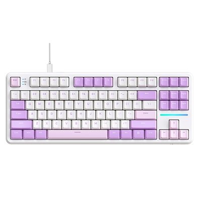 Teclado Mecânico Gamer Attack Shark X87, TKL, RGB, Twilight Purple, Roxo - AS-X87-TW-PL