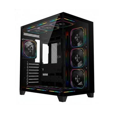 Gabinete Gamer Liketec Zeus V3, ATX, Frontal e Lateral em Vidro Temperado, Sem Fans, Preto - LC-KB-ZEUSV3-2025-1000