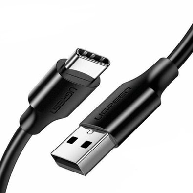 Cabo Tipo C Ugreen, Niquelado, 2m, Preto - UG-60118