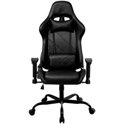 Cadeira Gamer 1STPLAYER S02, Até 120kg, Reclinável, com Almofadas, Material PVC, Preta - S02-BK