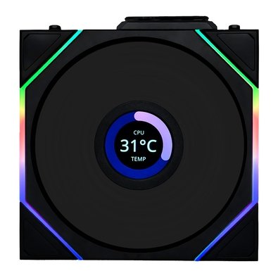 Ventoinha Lian Li UNI FAN TL LCD, 120mm, ARGB, Preta - 12TLLCD1W1B