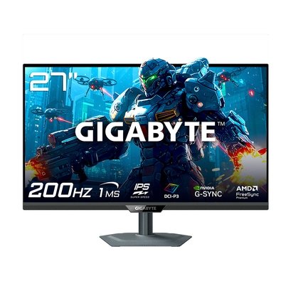 Monitor Gamer Gigabyte 27", QHD, 200Hz, 0.5ms, IPS, Adaptive-Sync, G-Sync, FreeSync Premium, HDR 10, USB-C, Altura Ajustável - G27Q2