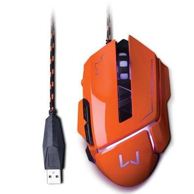 Mouse Gamer Warrior 3200 DPI USB Laranja