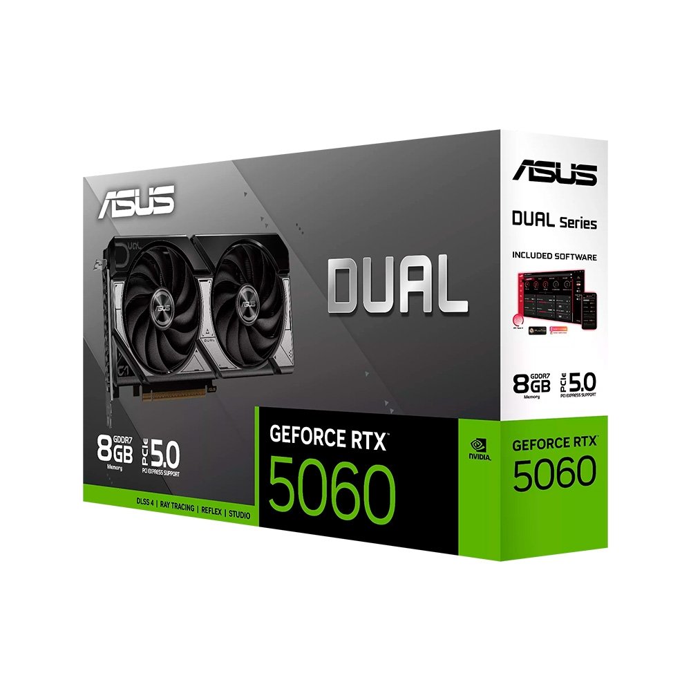 新品未開封ASUS Dual GeForce RTX 5060 Ti 8GB W ASUS Dual RTX 5060 8GB GDDR7 | KaBuM!