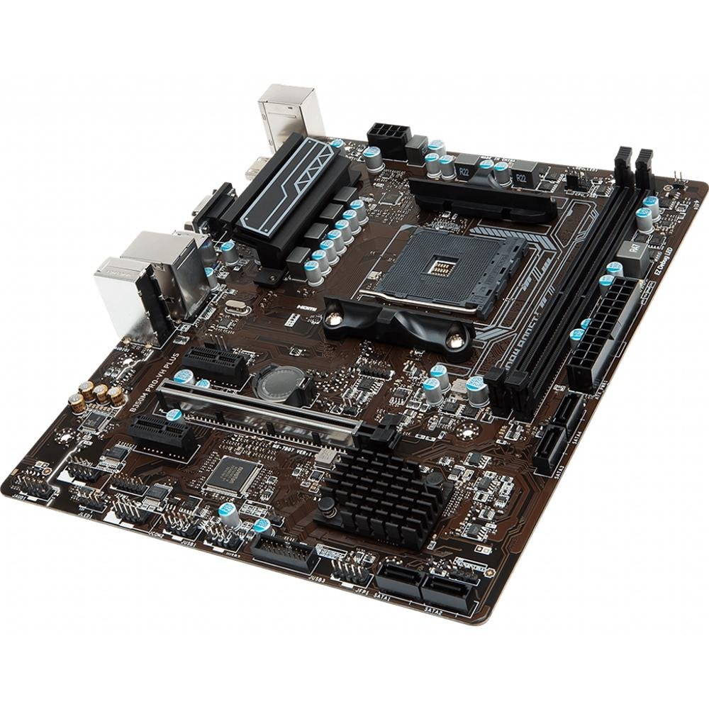 Placa-Mãe MSI B350M Pro-VH Plus, AMD AM4, mATX, DDR4 Placa-Mãe MSI B350M Pro-VH Plus, AMD AM4, mATX, DDR4