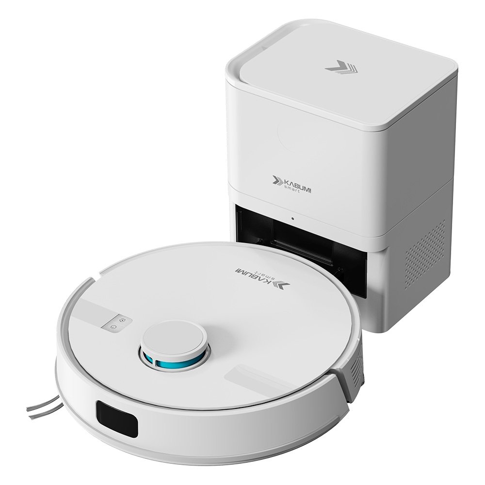 Robô Aspirador e Passa Pano KABUM! smart K800 Pro, Mapeia a Laser, Autolimpante, Recarga automática, 13000Pa, APP, 127v, Branco - KSAR81010BR Robô Aspirador e Passa Pano KABUM! smart K800 Pro, Mapeia a Laser, Autolimpante, Recarga automática, 13000Pa, APP, 127v, Branco - KSAR81010BR