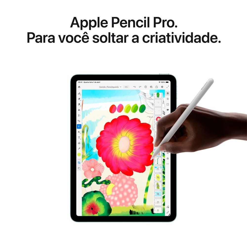 iPad Air Apple M4 256GB Roxo | KaBuM!