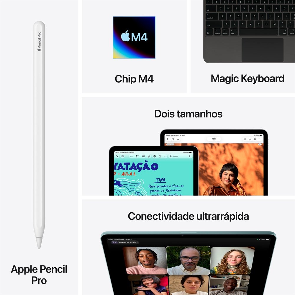 iPad Air Apple M4 256GB Roxo | KaBuM!
