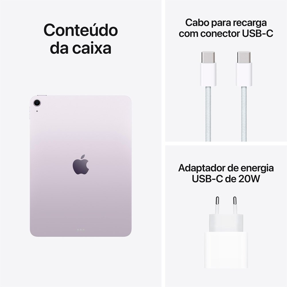 iPad Air Apple M4 256GB Roxo | KaBuM!
