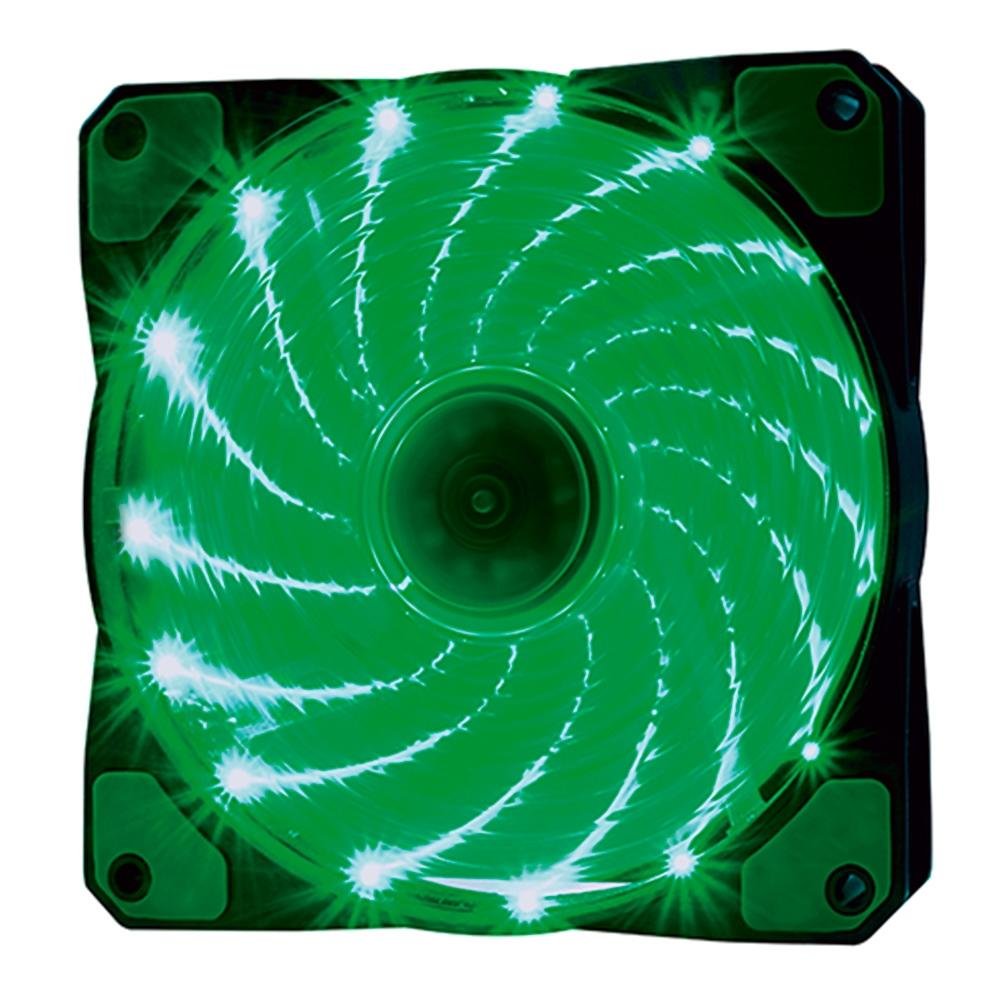 Cooler Fan OEX Game F20 15 LED Verde, 12cm Cooler Fan OEX Game F20 15 LED Verde, 12cm