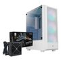 Gabinete Gamer Rise Mode Wave White, 3 Fans ARGB + Fonte MACH1 Steady, 500W