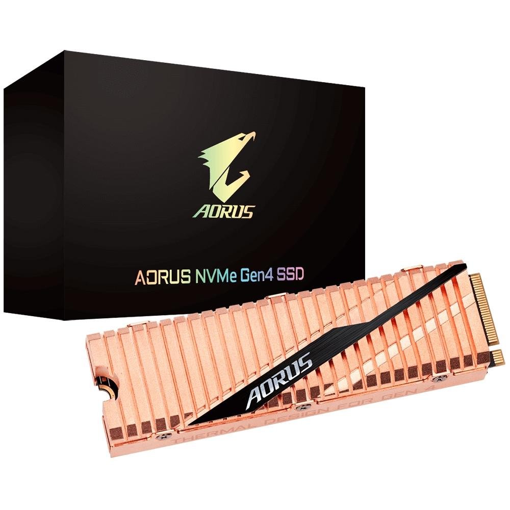 内蔵型SSD AORUS NVMe Gen4 SSD 1TB SSD 1 TB Gigabyte Aorus, M.2, NVMe Gen4, Leitura: 5000MB/s e