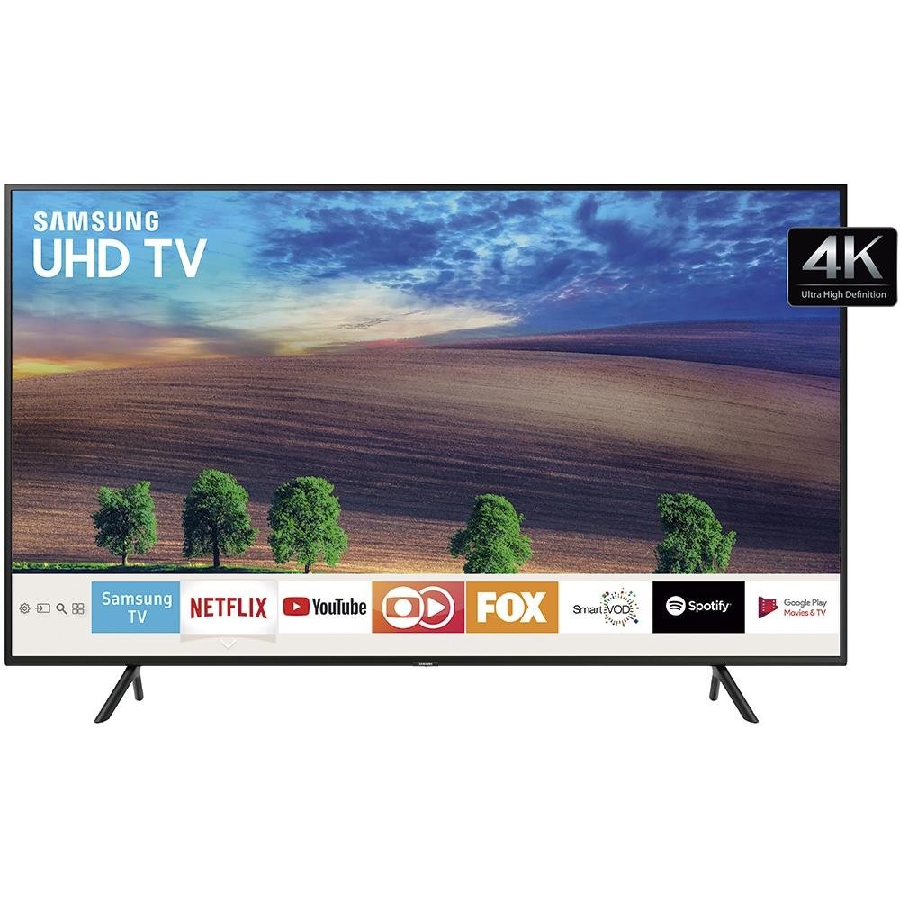 Smart TV LED 50´ UHD 4K RU7100 Samsung, 3 HDMI, 2 USB, Bluetooth, Wi-Fi, HDR - UN50RU7100GXZD + Teclado Sem Fio Logitech K400 Touchpad Smart TV LED 50´ UHD 4K RU7100 Samsung, 3 HDMI, 2 USB, Bluetooth, Wi-Fi, HDR - UN50RU7100GXZD + Teclado Sem Fio Logitech K400 Touchpad