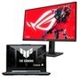 Kit Notebook Gamer ASUS TUF Gaming A15 RTX3050, RYZEN 7, 16 GB, 512 SSD, KeepOS - FA506NCG-HN298 + Monitor Gamer ASUS ROG Strix 27", QHD, 180Hz, 1ms, Fast IPS, VRR, G-Sync, FreeSync, HDR 400, USB-C, Altura Ajustável - XG27ACS