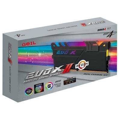 Memória Geil EVO X II, RGB, 16GB (2x8GB), 3200MHz, DDR4, CL16 -  GAEXSY416GB3200C16ADC | KaBuM!