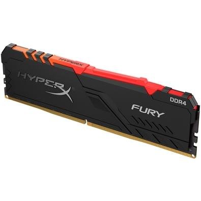 Memória HyperX Fury RGB, 16GB, 3200MHz, DDR4, CL16, Preto