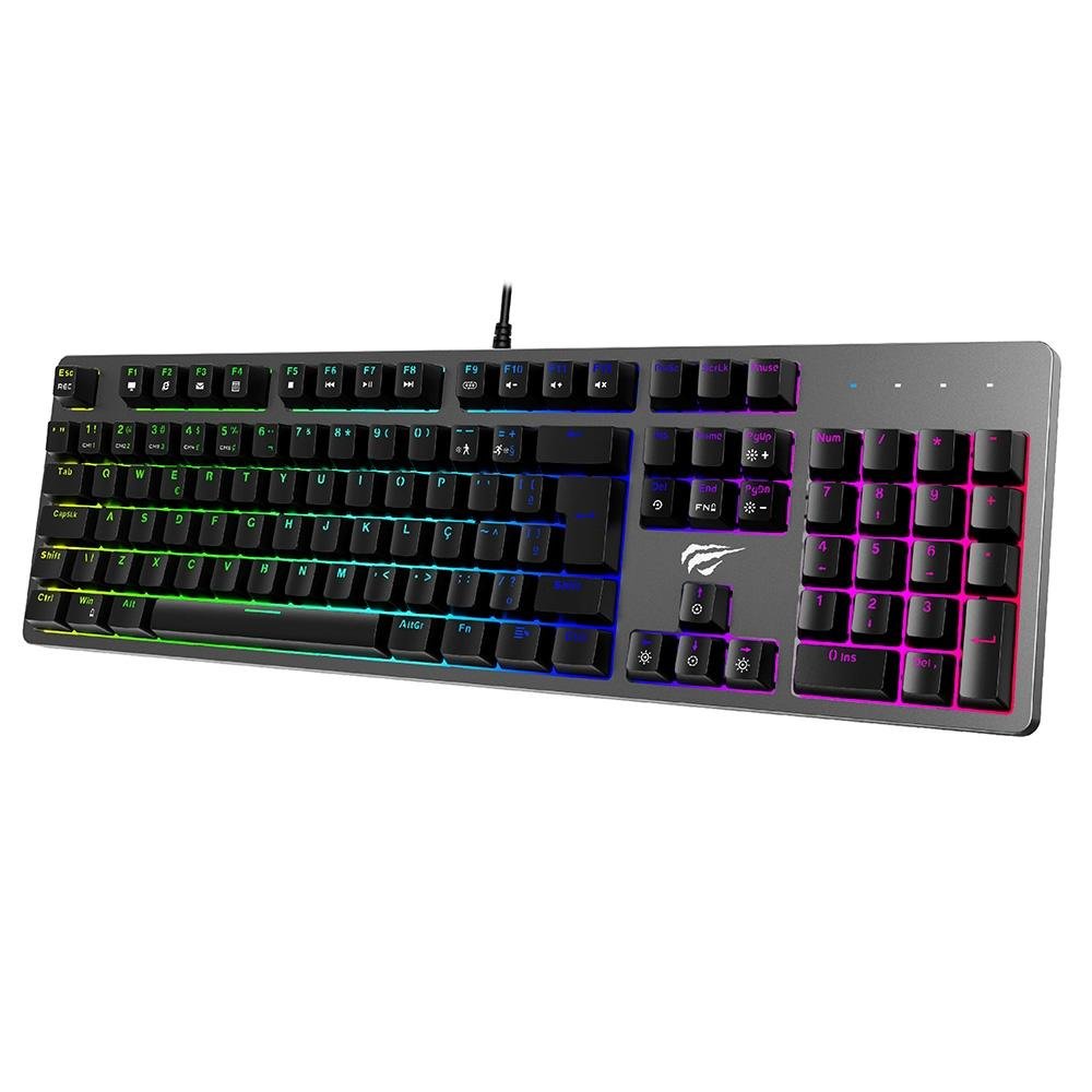 (CANCELADO) Teclado Mecânico Gamer Havit KB492L RGB, Switch Outemu Brown, ABNT2 - KB492L (CANCELADO) Teclado Mecânico Gamer Havit KB492L RGB, Switch Outemu Brown, ABNT2 - KB492L