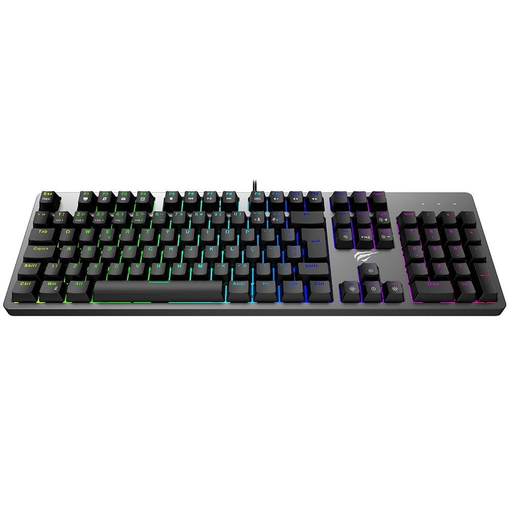 (CANCELADO) Teclado Mecânico Gamer Havit KB492L RGB, Switch Outemu Brown, ABNT2 - KB492L (CANCELADO) Teclado Mecânico Gamer Havit KB492L RGB, Switch Outemu Brown, ABNT2 - KB492L