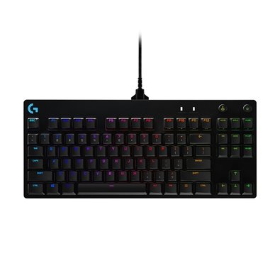 Teclado Mecânico Gamer Logitech G PRO com Layout US, RGB LIGHTSYNC, Design TKL, Cabo Destacável, Switch GX Blue Clicky - 920-009388