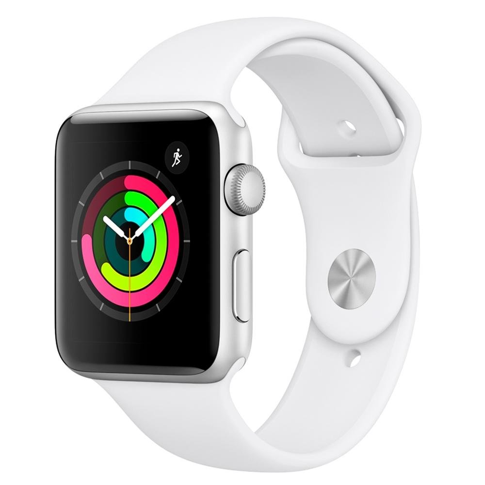 Apple Watch S3, GPS, 42mm, Prata, Pulseira Branca - MTF22BZ/A Apple Watch S3, GPS, 42mm, Prata, Pulseira Branca - MTF22BZ/A