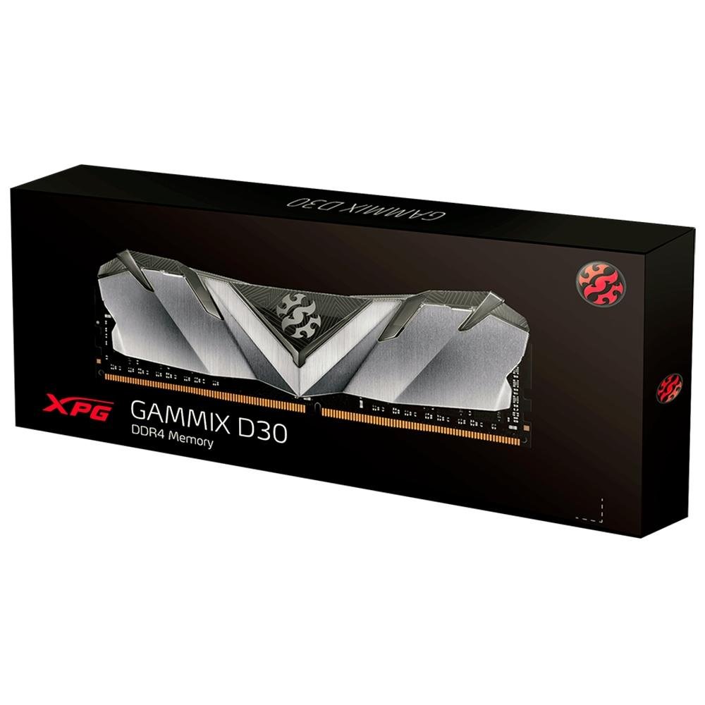 Memória XPG Gammix D30, 8GB, 2666Mhz, DDR4, CL16, Cinza - AX4U266638G16-SB30 Memória XPG Gammix D30, 8GB, 2666Mhz, DDR4, CL16, Cinza - AX4U266638G16-SB30