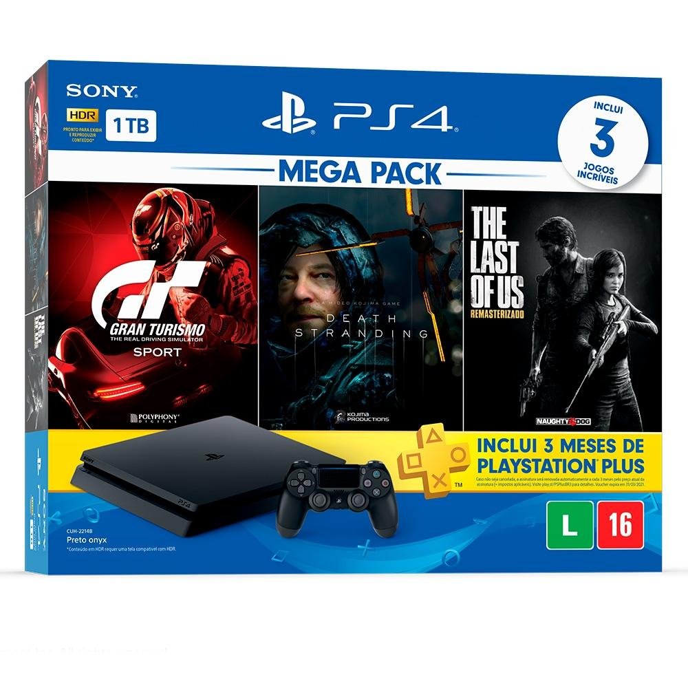 CONSOLE PLAYSTATION 4  MEGA PACK SONY CUH-2214B