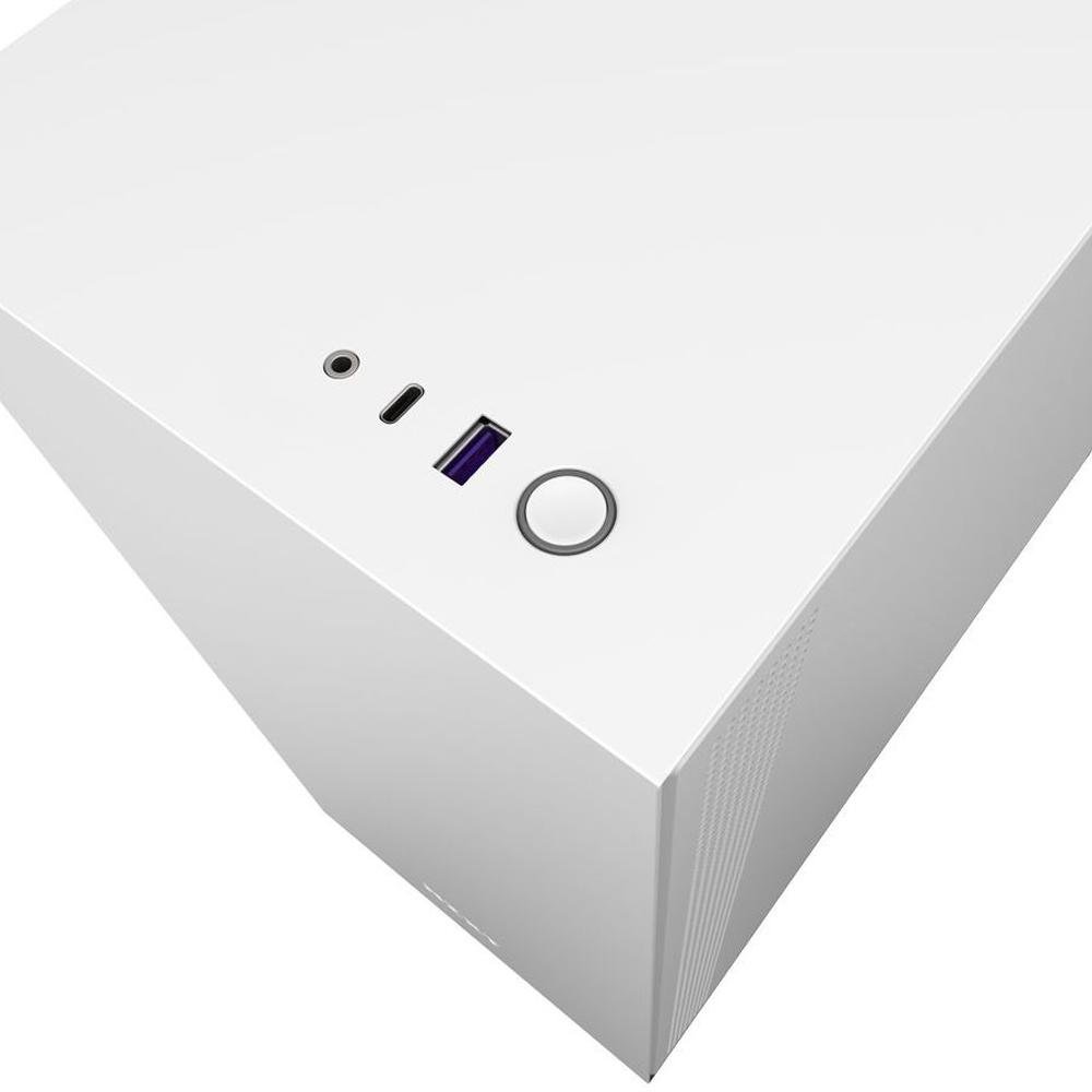 Gabinete Gamer NZXT H510, Mid Tower, com FAN, Lateral em Vidro, Branco - CA-H510B-W1 Gabinete Gamer NZXT H510, Mid Tower, com FAN, Lateral em Vidro, Branco - CA-H510B-W1