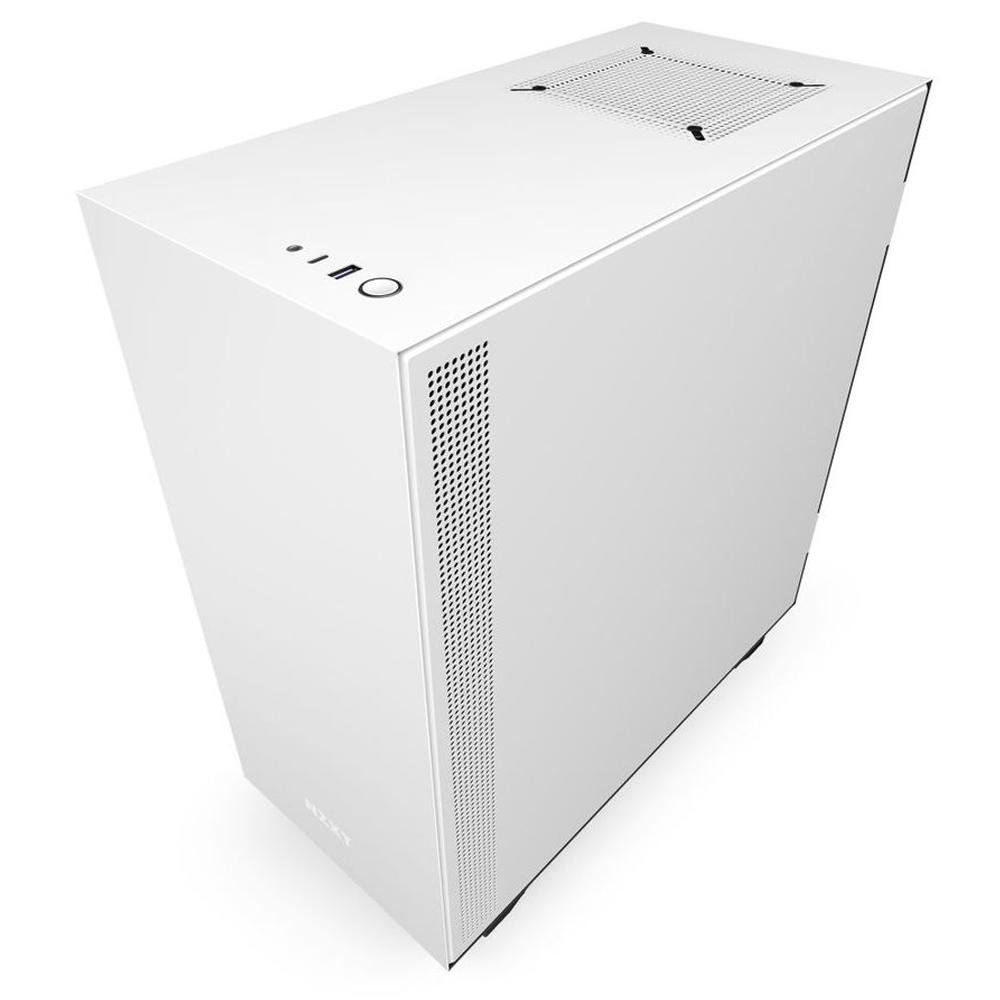 Gabinete Gamer NZXT H510, Mid Tower, com FAN, Lateral em Vidro, Branco - CA-H510B-W1 Gabinete Gamer NZXT H510, Mid Tower, com FAN, Lateral em Vidro, Branco - CA-H510B-W1