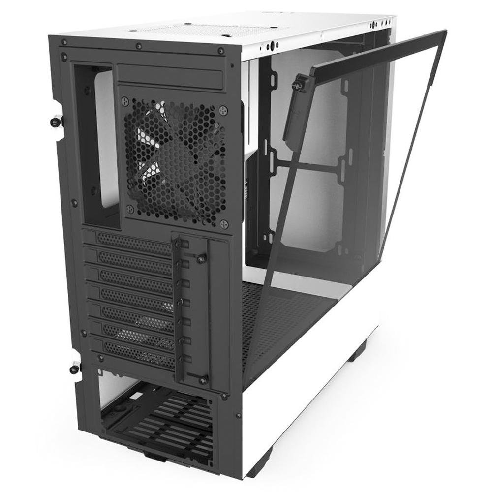 Gabinete Gamer NZXT H510, Mid Tower, com FAN, Lateral em Vidro, Branco - CA-H510B-W1 Gabinete Gamer NZXT H510, Mid Tower, com FAN, Lateral em Vidro, Branco - CA-H510B-W1